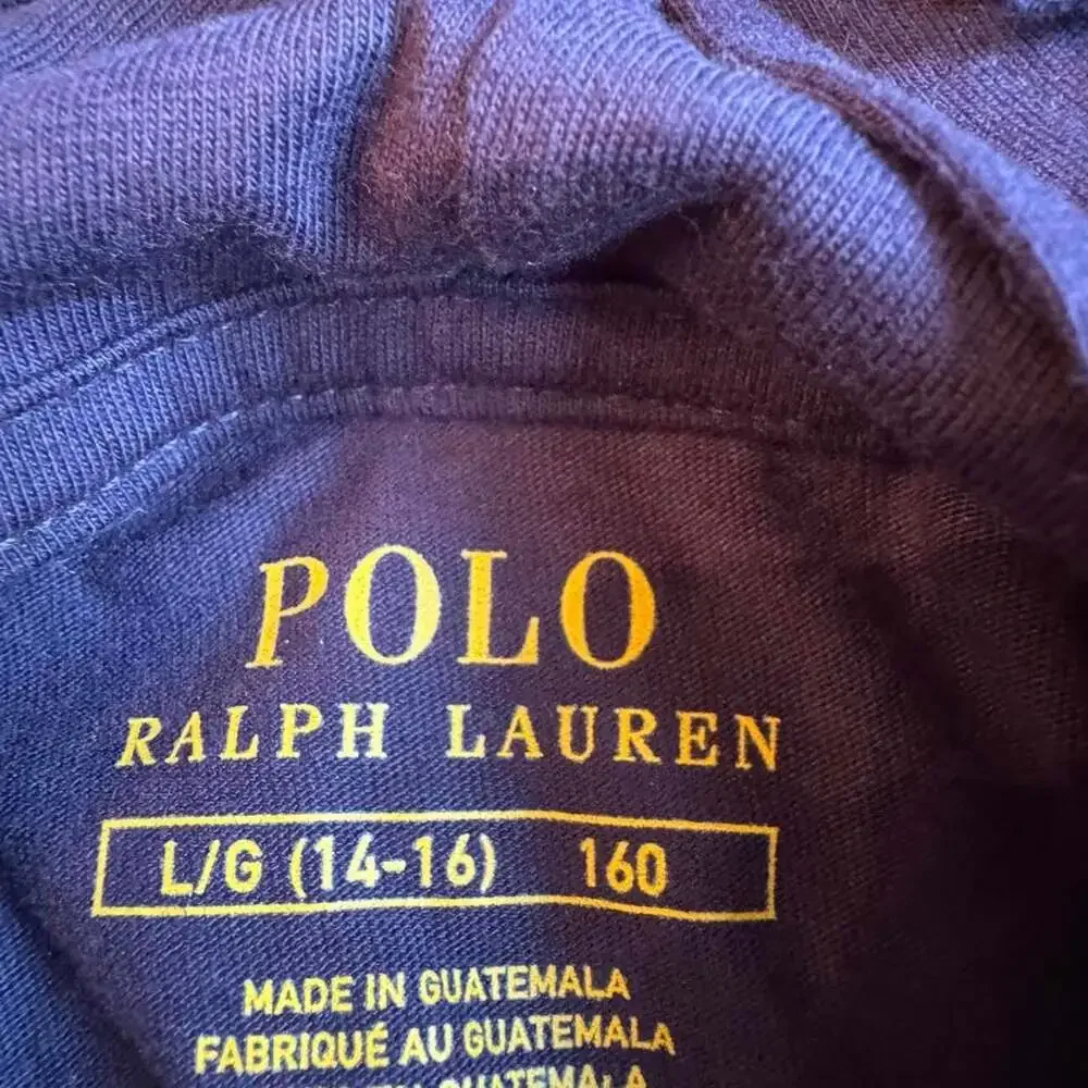 Polo Ralph Lauren Long Sleeve Graphic Hoodie Navy Blue